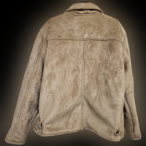New York Classics soft Suede men's jacket sherpa lining. Size XL. - Picture 11 of 14